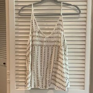 Free People Cream Relaxed Camisole with Spaghetti Straps